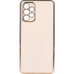 Kvy Samsung Galaxy A33 5g Parlak Kenarlı Bark Silikon Kılıf - Rose Gold