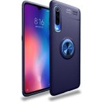Kvy Samsung Galaxy A50 Yüzüklü Manyetik Ravel Kılıf Mavi