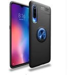 Kvy Samsung Galaxy A50 Yüzüklü Manyetik Ravel Kılıf Siyah Mavi - Siyah - Mavi