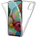 Kvy Samsung Galaxy A51 360 Derece Kılıf Kristal Silikon Soft Ön Arka Şeffaf