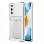 Kvy Samsung Galaxy A54 Kamera Korumalı Kartlıklı Setra Şeffaf Silikon Kılıf