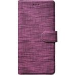 Kvy Samsung Galaxy J4 Plus (SM-J415F) Spor Kumaş Cüzdan Kılıf Ekran Koruyucu - Mor