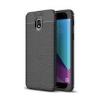 Kvy Samsung Galaxy J5 Pro Deri Görünümlü Lux Niss Silikon Kılıf - Siyah