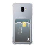 Kvy Samsung Galaxy J6 Plus Kamera Korumalı Kartlıklı Setra Şeffaf Silikon Kılıf