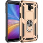Kvy Samsung Galaxy J6 Plus Yüzüklü Standlı Vega Kılıf - Altın