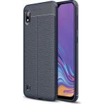 Kvy Samsung Galaxy M10 Deri Görünümlü Lux Niss Silikon Kılıf - Lacivert