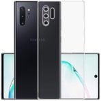 Kvy Samsung Galaxy Note 10 Plus Kamera Korumalı Süper Silikon Kılıf - Şeffaf