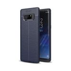 Kvy Samsung Galaxy Note 8 Deri Görünümlü Lux Niss Silikon Kılıf - Lacivert