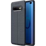 Kvy Samsung Galaxy S10 Deri Görünümlü Lux Niss Silikon Kılıf - Lacivert