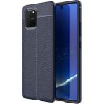 Kvy Samsung Galaxy S10 Lite (A91) Deri Görünümlü Lux Niss Silikon Kılıf - Lacivert