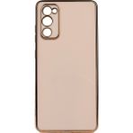 Kvy Samsung Galaxy S20 Fe Parlak Kenarlı Bark Silikon Kılıf - Rose Gold