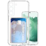Kvy Samsung Galaxy S22 Kamera Korumalı Kartlıklı Setra Şeffaf Silikon Kılıf