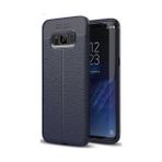 Kvy Samsung Galaxy S8+ Plus Deri Görünümlü Lux Niss Silikon Kılıf - Lacivert