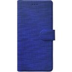 Kvy Samsung Galaxy S8 Plus (SM-G955F) Spor Kumaş Cüzdan Kılıf Ekran Koruyucu - Mavi