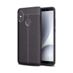 Kvy Xiaomi Mi 8se Deri Görünümlü Lux Niss Silikon Kılıf - Siyah