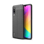 Kvy Xiaomi Mi A3 Deri Görünümlü Lux Niss Silikon Kılıf - Siyah