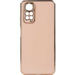 Kvy Xiaomi Poco M4 Pro 5g Parlak Kenarlı Bark Silikon Kılıf - Rose Gold