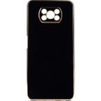 Kvy Xiaomi Poco X3 Nfc Parlak Kenarlı Bark Silikon Kılıf - Siyah