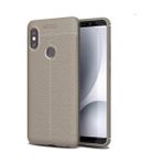 Kvy Xiaomi Redmi Note 5 Pro Deri Görünümlü Lux Niss Silikon Kılıf - Gri