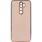 Kvy Xiaomi Redmi Note 8 Pro Parlak Kenarlı Bark Silikon Kılıf - Rose Gold