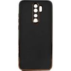 Kvy Xiaomi Redmi Note 8 Pro Parlak Kenarlı Bark Silikon Kılıf - Siyah