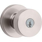 Kwikset 740 PSK RDT 15S Pismo Anahtarlı Giriş Kapısı Topuzu, Akıllı Anahtar Güvenliği, Saten Nikel, Yuvarlak