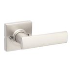 Kwikset Breton Kukla Kapı Kolu, Dolaplar, Fransız Çift Kapılar ve Kiler için Tek Taraflı Kol, Saten Nikel Döndürülmez İç İtme/Çekme Kolu, Mikroban Korumalı