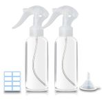 KwoKmarK Küçük Sprey Şişeleri, Saç Spreyi Şişesi 3.5 oz/100 ml Şeffaf Plastik İnce Sis Seyahat Boyu Mini Boş Şişe Seti Uçucu Yağlar için Doldurulabilir Yeniden Kullanılabilir Sıvı Kap Su Fışkırtma