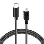 Kxable USB C'den Mini USB Kablosuna 2 Ayak, Mini USB'den Tip C'ye Kablo, USB C'den Mini 5 Pimli Şarj ve Senkronizasyon Veri Kablosuna, PS3 Denetleyici, Dijital Kamera, MP3 Çalar, GPS Alıcısı ve Daha Fazlası