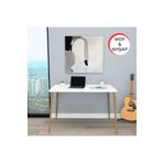 Kydonia Home 60X110 Cm Oval Kenarlı Mdf Lam Ahşap Ayaklı Parlak Beyaz Mutfak Yemek Çalışma Masası