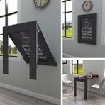 Kydonia Home 60x90 Cm Antrasit Gri Çerçeveli Tablo Masa Duvara Monte Kırma Katlanır