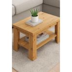Kydonia Home Dikdörtgen Raflı Orta Sehpa 50X80 cm - Çam Ahşap Desenli