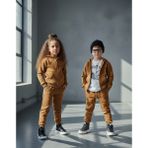 Kyex Kids Kyexkids Active Elegance-Retro Karamel Fermuarlı Hırka ve Jogger Şardonlu Eşofman Takımı 3-8 Yaş - Karamel - Kahverengi - 4 - 5 Yaş
