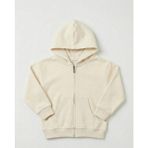 Kyex Kids Unisex Çocuk Ekru Fermuarlı Kapüşonlu Sweatshirt - Okul ve Günlük Için En Rahat Basic Hırka - 7 - 8 Yaş