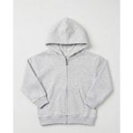 Kyex Kids Unisex Çocuk Gri Melanj Fermuarlı Kapüşonlu Sweatshirt-Okul ve Günlük Için En Rahat Basic Hırka - 4 - 5 Yaş