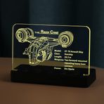 Kyglaring Lego Star Wars The Razor Crest 75331 Bina Seti İşaret Ekranı için Güç Tabanlı Parlak Şeffaf Akrilik İsim Plakası