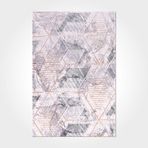 Kylee Gri Geometrik Etnik Viskon Kolay Temizlenen Yumuşak Makine Salon Halı-I-Cr-Kristal-18168-160x250