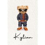 Kylian: Cahier personnalisé avec prénom Kylian | Cadeau d'anniversaire pour enfant, garçon, homme, copain ... | Nounours | 110 pages lignée, Petit Format 6x9 pouces (15,24 x 22,86 cm)