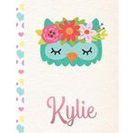 Kylie: Personalized Owl Primary Handwriting Notebook For Girls With Pink Name | Dotted Midline Handwriting Practice Paper | Kindergarten to Early ... | Grades K-2 Composition School Exercise Book