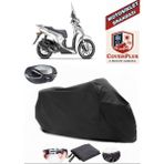 Kymco People S 200I Branda Siyah Arka Çanta Uyumlu(Topcase) Motosiket Brandası Motor Örtüsü Çadır Su Geçirmez Motosiklet Kılıfı Motor Brandası,lastikli,taşıma Torbalı