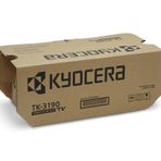 Kyocera TK-3190 Siyah Kalan toner kabı dahil. Orijinal toner kartuşu 1T02T60NL1. Ecosys M3655idn, M3660idn, P3055dn, P3060dn ile uyumlu