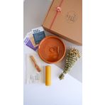 Kyphi Natural El Yapımı Seramik Tütsülük, Üzerlik(Nazar) Otu Tütsü,Balmumu, Palo Santo Tütsü (Kamen(Taba) Tütsülük, Üzerlik(Nazar) Otu Tütsü Demeti, Palo Santo Ağaç Tütsü ve Balmumu mum : Tütsü Seti)