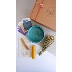 Kyphi Natural El Yapımı Seramik Tütsülük, Üzerlik(Nazar) Otu Tütsü,Balmumu, Palo Santo Tütsü (Voda(Yeşil) Tütsülük, Üzerlik(Nazar) Otu Tütsü Demeti, Palo Santo Ağaç Tütsü ve Balmumu mum : Tütsü Seti)