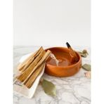 Kyphi Natural Kamen El Yapımı Seramik Tütsülük ve 40GR Palo Santo Ağaç Tütsü - Taba - 1 Adet