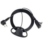 Kyrio Walkie Talkie Kulaklık, Polis Güvenliği için PTT Mikrofonlu D Şekilli Kulaklık 2 Pin Motorola GP68 GP88 GP300 CP040 DP1400 CT150 2 Yönlü Radyo ile Uyumlu (1 Paket)