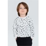 Kyron Erkek Çocuk Siyah-Beyaz Desenli %100 Pamuk Sweatshirt