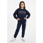 Kyron KIZ ÇOCUK LACİVERT MANHATTAN BASKILI EŞOFMAN TAKIMI -RAHAT VE ŞIK SWEATSHİRT&JOGGER PANTOLON
