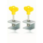 Kyrotech 2 Adet Ayarlanabilir Sürgülü Pencere ve Kapı Kilidi Seti – Alüminyum Gövde, Anahtarlı Montaj, Kaydırmalı Sistemlere Uyumlu, Çocuk Güvenliği ve Hırsızlık Önleyici Kilit