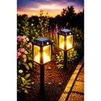 Kyrotech 2 Adet Dış Mekan Solar Bahçe Lambası 55 CM Kazıklı, Hareket Sensörlü Aplik Şarjlı ve Güneş Enerjili LED Aydınlatma, Su Geçirmez, 300 LM, 2 Renk Modu Beyaz ve Sarı Gün Işığı, Villa Peyzaj Balkon Teras