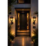 Kyrotech 2 Adet Solar Hareket Sensörlü Duvar Lambası, Güneş Enerjili 3000K Gün Işığı Filament LED Aplik, Su Geçirmez, Dekoratif Bahçe Balkon Teras Veranda Çit Villa Girişi Peyzaj ve Dış Mekan Aydınlatması